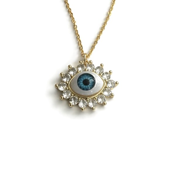 Sparkly Evil Eye Necklace - Picture 2 of 3